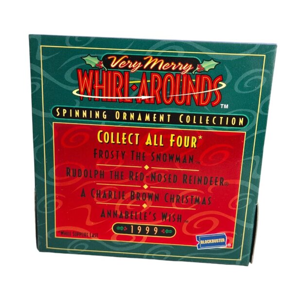 Vintage 1999 Block Buster Rudolph The Red‎ Nose Reindeer Whirl Around Ornament - Picture 5 of 7